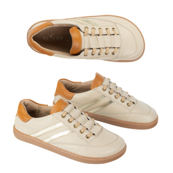 Sneakersy barefoot damskie Kaia Olivier – anatomiczne buty skórzane jasny beż