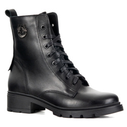 Botki damskie skórzane 1786POL czarne lico