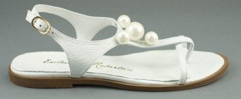 Sandały z perłami 618 białe